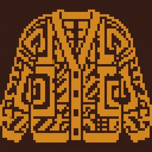 Stitch chart guide image for Amberfall Mosaic Kimono Cardigan