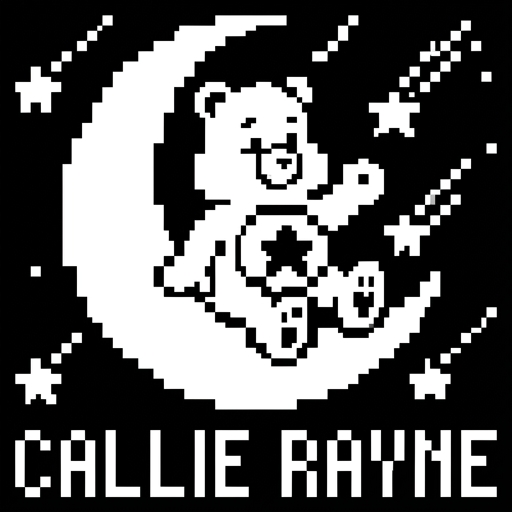 Stitch chart guide image for Filet Baby Blanket — "Callie Rayne" (Wish Bear on a Crescent Moon)