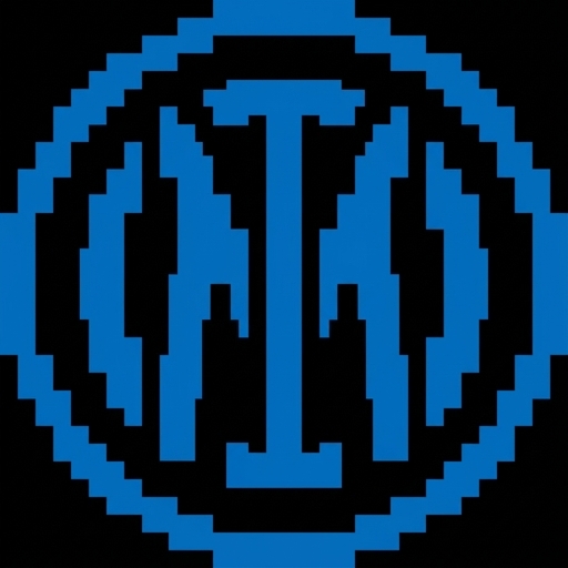 Stitch chart guide image for Inter Milan Motif Beanie