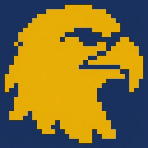 Stitch chart guide image for Marquette Cabled Hat with Logo & Pompom