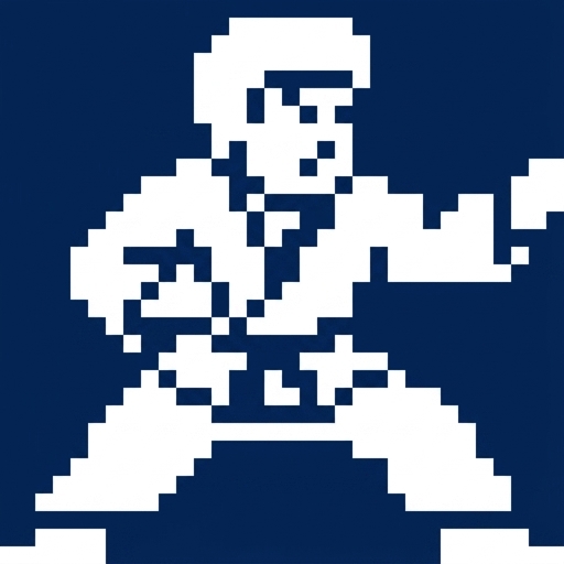 Stitch chart guide image for Kung Fu Master — 80s Arcade Jumper
