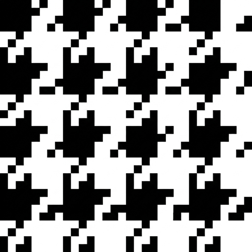 Stitch chart guide image for Black & White Pixel Scarf