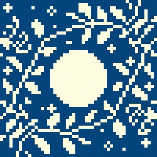 Stitch chart guide image for Moonlit Vines Pixel-Art Blanket
