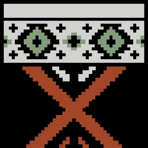 Stitch chart guide image for Tribal Mosaic Chunky Scarf