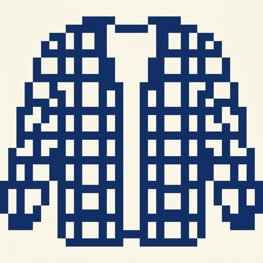 Stitch chart guide image for Modern Grid Cardigan
