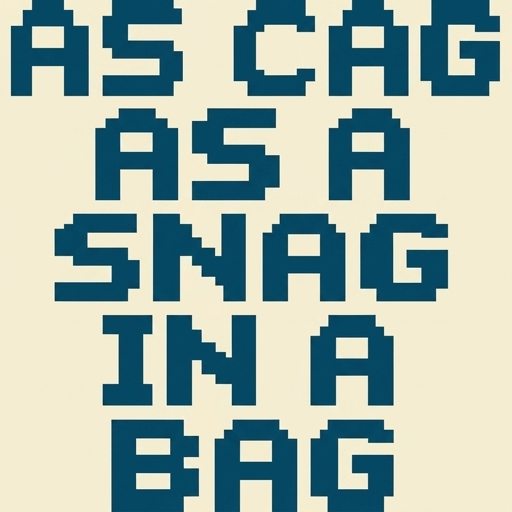 Stitch chart guide image for As Cag As a Snag in a Bag – Mini Tapestry