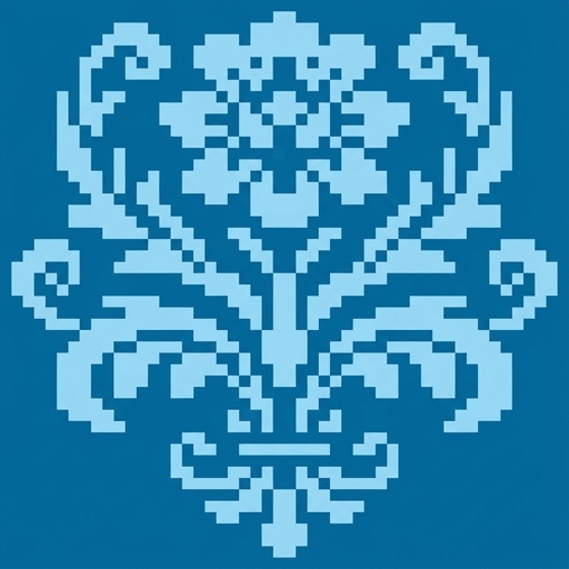 Stitch chart guide image for Tapestry Crochet Damask Blanket