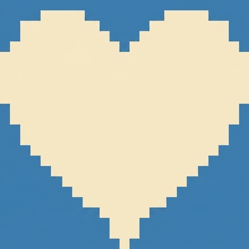 Stitch chart guide image for Girls' Love-Heart Jumper