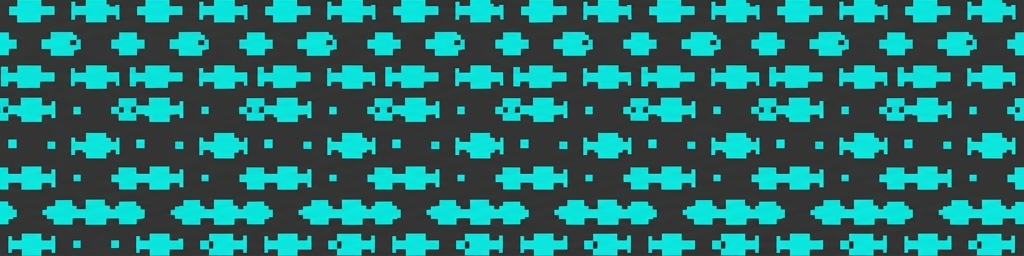 Stitch chart guide image for Shoal of Little Fish Dish Towel