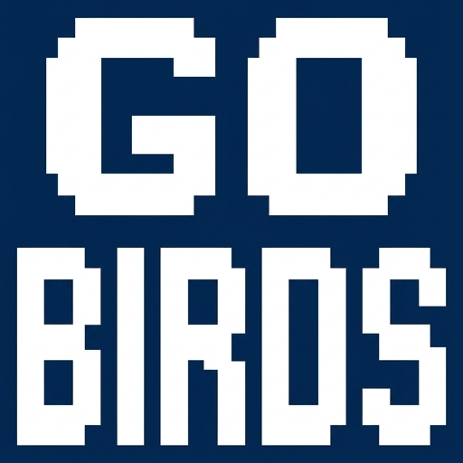 Stitch chart guide image for Go Birds Dish Towel